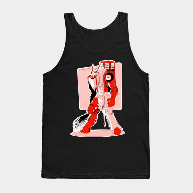 Cyber Krampus Tank Top by BloodFuryArt